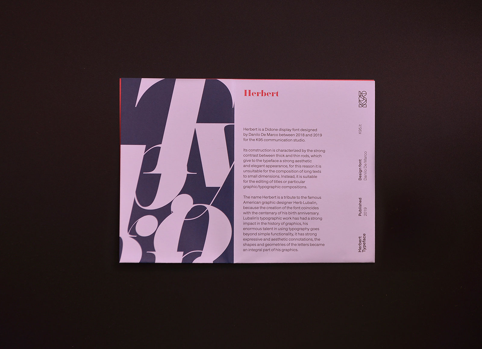 Herbert Typeface - Specimen open